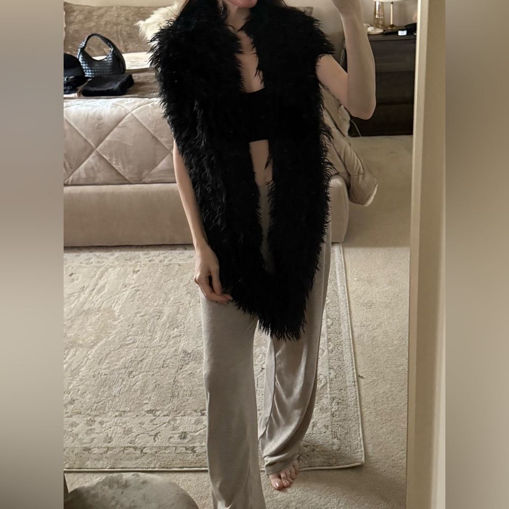 Bebe Faux Fur Long Infinity Scarf
